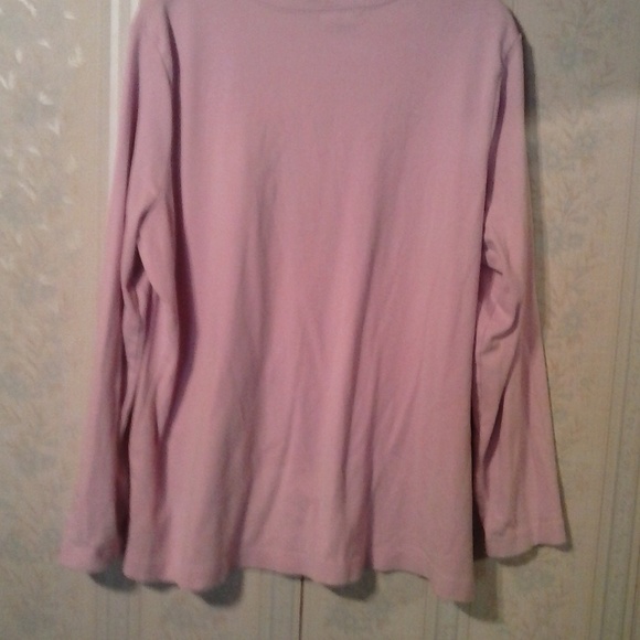 *LANDS' END WOMEN'S PINK LONG SLEEVE TOP - Picture 3 of 3